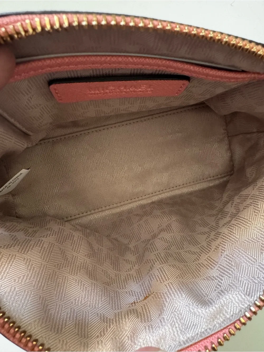 New MICHAEL KORS Coral Saffiano Cosmetic Pouch Case
